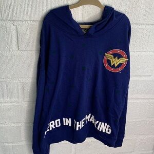 DC Hero Long Sleeve Hooded In The Making Sweatshirt Hoodie sz L